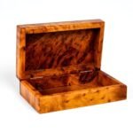 BAZAARDI Large Antique Hand-Carved Wooden Keepsake Jewelry Storage Box - Image 2