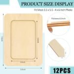 RYKOMO 12-Pack DIY Unfinished Wooden Photo Frames - 4x6" Standing Frames for Crafts, Painting, Birthdays, and Weddings - Image 2