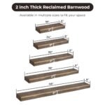 Rustic Reclaimed Wood Floating Shelves – Solid Chunky Design Under $70 - Image 5