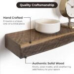 Rustic Reclaimed Wood Floating Shelves – Solid Chunky Design Under $70 - Image 2