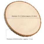 Set of 10 Large Wooden Slices (10-11 inches) for Rustic Centerpieces, Table Decor, DIY Crafts, and Wedding Accents – Perfect Wood Rounds for Ornaments - Image 4