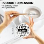 ANATTASOUL 9-Pack Colorful Wooden Coasters - Non-Slip Drink Mats for Home, Office, and Bar Decor (3.9”) - Image 3