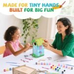 JMMICO 3-Pack Birdhouse Kits for Kids Ages 8-12 - Wooden DIY Painting Arts and Crafts, Build & Decorate Birdhouses and Wind Chimes for Summer Fun, Great DIY Gift for Boys and Girls Under $70 - Image 4