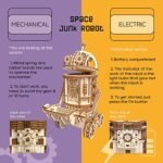 Wood Trick Space Junk Robot 3D Wooden Puzzle for Adults - 13 ft Rides - 9.5x6.7 in DIY Model Kit - Fun Wooden Build Under $70 - Image 4