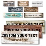LZIMU Custom Text Signs Wall Decor Personalized Canvas Quote Family Sign Wall Art Wood Background Rustic Farmhouse Decor Framed (6"x18")