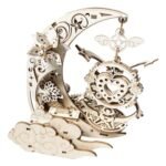 Wooden 3D Puzzle for Adults Mechanical Music Box Model Kits Wood DIY Crafts Kit Jigsaw Puzzle for Age 14+ Years Old