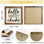 Rustic Farmhouse Bathroom Decor - Adorable 'Hello Sweet Cheeks' Wooden Sign, Humorous Wall Plaque for Restroom & Toilet Shelves, Perfect for Home or Apartment Under $70 - Image 3