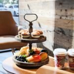 Rustic Wooden 2-Tiered Round Tray – Farmhouse Kitchen Decor for Serving Food, Snacks, and Seasonal Displays (Brown) - Image 2