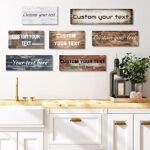 LZIMU Personalized Canvas Wall Art - Custom Family Quote Sign with Rustic Wood Background (6"x18") - Image 3