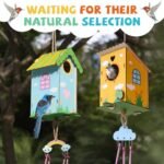 JMMICO 3-Pack Birdhouse Kits for Kids Ages 8-12 - Wooden DIY Painting Arts and Crafts, Build & Decorate Birdhouses and Wind Chimes for Summer Fun, Great DIY Gift for Boys and Girls Under $70 - Image 5