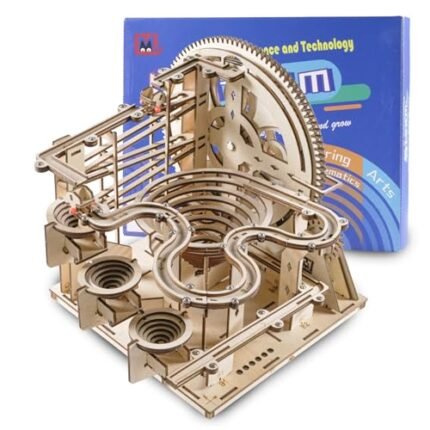 Wooden Marble Run 3D Puzzle,3D Puzzles for Adults,Wooden Building Marbles Track Model Kit for Adults & Teens Boys Girls