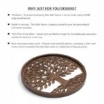 JFY Designs Formosus Tree of Life | 12” Round Handcrafted Wooden Wall Plaque | Farmhouse Decor for Home or Office | Burnt Natural Finish - Image 4