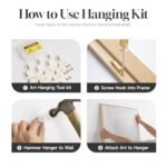 Framed Boho Neutral Abstract Wall Art Set - 3 Mid Century Modern Prints for Living Room, Minimalist Geometric Canvas Decor for Dining Room, Bedroom, Hallway, Office - 16x24 In, Under $70 - Image 6