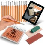 Beginner-Friendly Wood Carving Kit, 15pc Wood Carving Tools Set with Razor Sharp Carving Knives & Mini Chisels, Linoleum Carving, and Woodworking for DIY Crafts from Schaaf (Large)