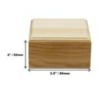 Mini Unfinished Wood Craft Box with Hinged Lid and Magnetic Closure - 3.5 Inch, Ideal for Arts, Crafts, and Custom Gifts - Image 2
