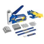 EVERTOOLS 4-in-1 Heavy Duty Staple Gun Kit with 6,000 Staples, Adjustable Power and Jam-Free Design, Includes Staple Remover and Gloves for Upholstery, Furniture, Carpentry, Decoration and DIY