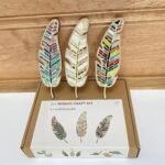Rekeell DIY Mosaic Feather Art Kit - Colorful Glass Tiles on Wooden Base (7 Colors) - Image 4