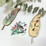 Rekeell DIY Mosaic Feather Art Kit - Colorful Glass Tiles on Wooden Base (7 Colors) - Image 2
